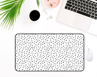 Dalmatian Print Desk Mat, Cute Deskmat, Boho Deskpad, Gift for Coworker, Aesthetic Desk, Boho Office, Cute Workspace, Girl Desk, Desk Topper