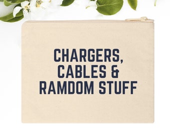 Chargers and Cables Travel Bag, Charger Organizer Pouch, Cable Organizer Packing Cube, Charging Cords Pouch, Travel Organizer, Gift for Dad