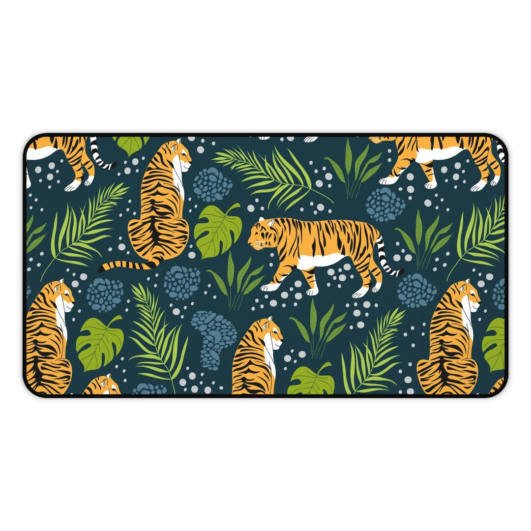 Animal Print Desk Mat Tiger Deskmat Desk Mat Laptop Mat Etsy