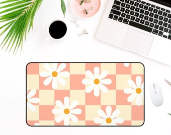 Boho Floral Desk Mat Boho Desk Mat, Abstract Desk Pad, Aesthetic Desk Accessory, Cute Workspace, Desk Topper, Minimalist Deskmat, Trendy Mat
