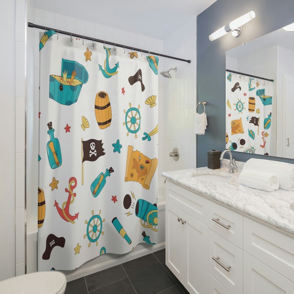 Pirate Mermaid Shower Curtain Etsy