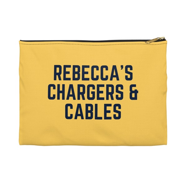 Personalized Bag for Cables and Chargers Storage Pouch for Charger Organizer Bag for Charger Pouch For Travel Gift for Dad Gift for Mom Bag