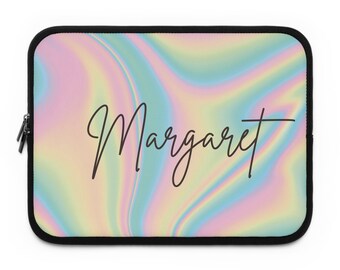 Custom Name Laptop Sleeve, Personalized MacBook Air Case, Monogram Laptop Bag, Macbook Pro 13 Case, Christmas Gift, Coworker Gift for Office