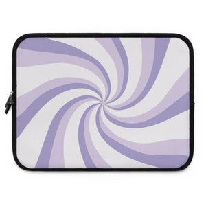 Retro Swirl Laptop Sleeve, Boho Lilac Laptop Bag, MacBook Air Case, MacBook Sleeve, Laptop Case, iPad Tablet Cover, Retro Chromebook Cover