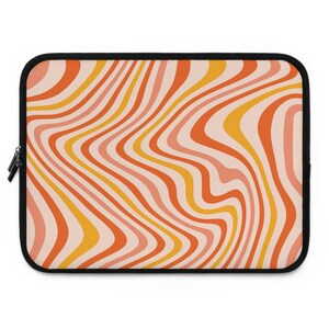 Retro Waves Laptop Sleeve, MacBook Pro/Air 13&#39; 14&#39; 16&#39;, Protective Laptop Case, Wavy Laptop Bag, iPad Case, Chromebook cover,Graduation Gift