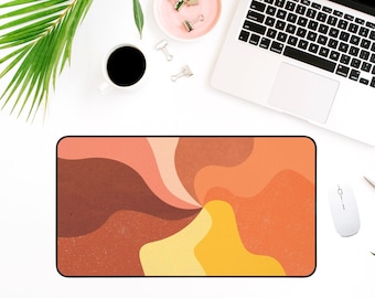 Retro Desk Mat, Boho Desk Mat, Desk Pad, Aesthetic Desk Accessory, Cute Workspace, Desk Topper, Trendy Office Décor, Girl Office Table