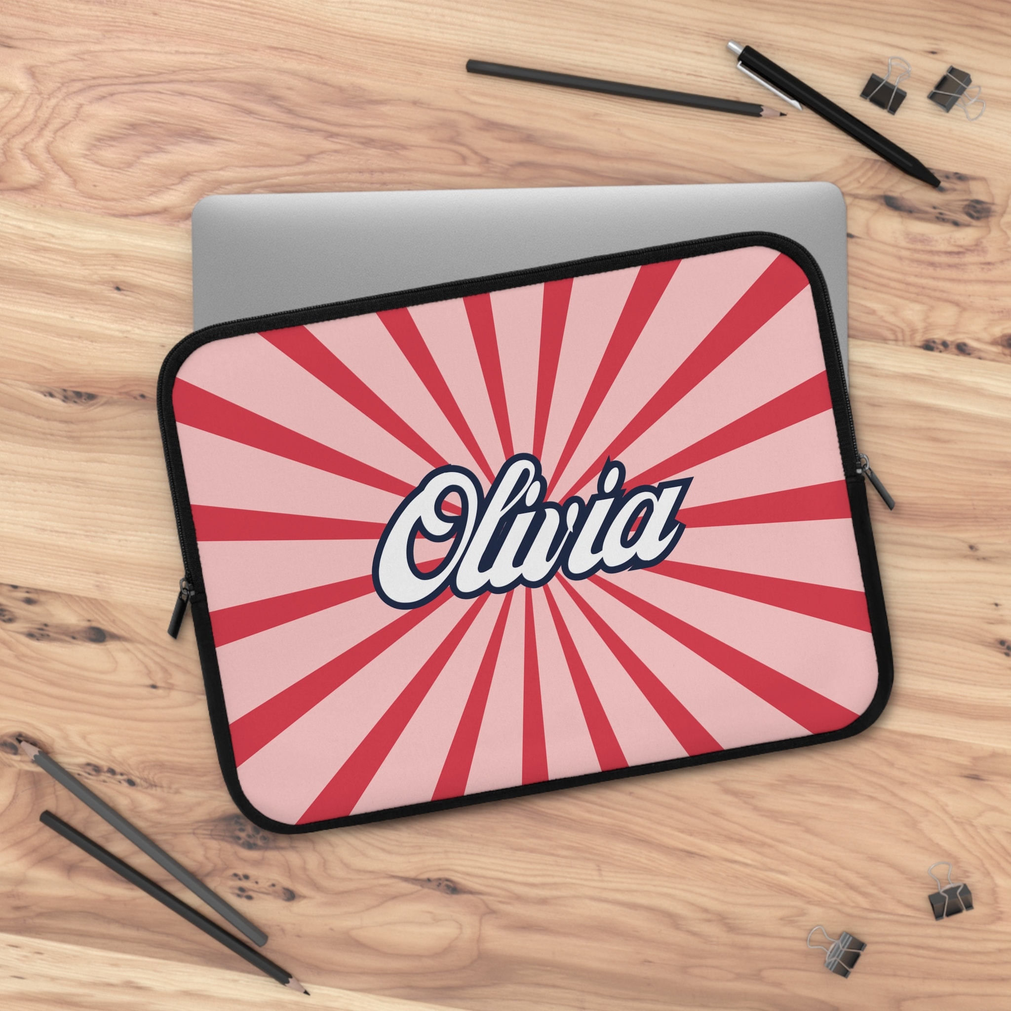 Retro Name Laptop Sleeve, Custom Laptop Case, MacBook Pro Case, Laptop ...