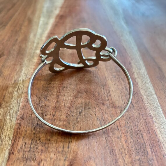 Vintage Silver Tone Initial D Scroll Bracelet - image 3