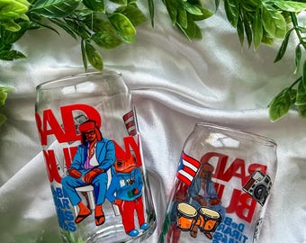 Bad Bunny- DeBI TiRAR MaS FOTos- Glass Cup- Iced coffee and more