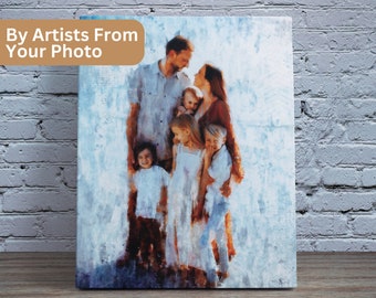 Custom Painting From Photo, Family Portrait Custom Couple Portrait From Photo, Custom Family Watercolor Portrait Personal Photo Gift For Him