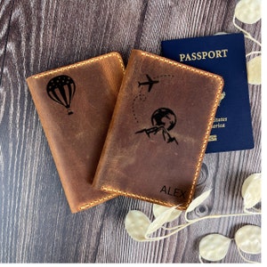 Personalized leather  Passport Cover custom leather passport holder Genuine Leather gift Custom travel wallet, Personalized travel wallet