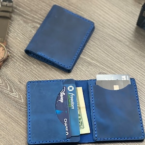 CARTERA DE CUERO PERSONALIZADA, Bolsillo frontal minimalista, Cartera de cuero, Diseño delgado, Cuero de grano superior
