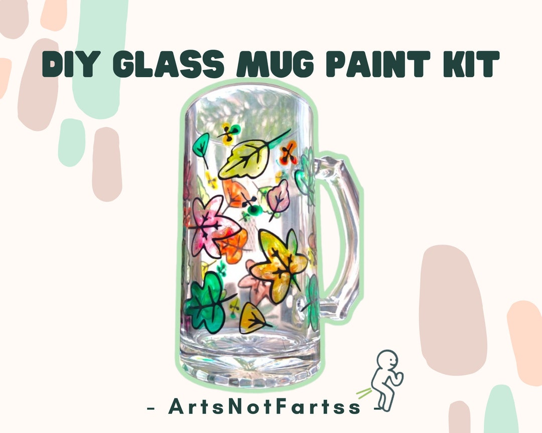 DIY Paint Kit Glass Cups // Stained Glass Paint Craft Kit // Craft Kits
