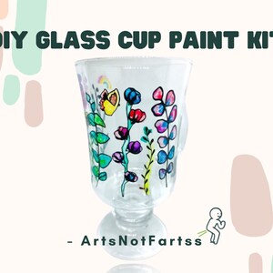 DIY Glas TassenMalset - BuntglasMalset - Floral
