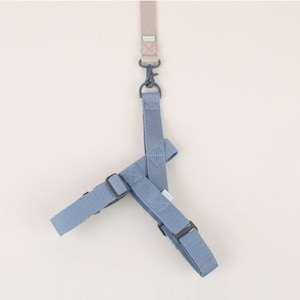 Dusk Blue Daily Dog Harness Leash Set L-Shape Harness for Small Medium Large dogs Adjustable Dog Harness Soft Harness Gift for Puppy and Dog