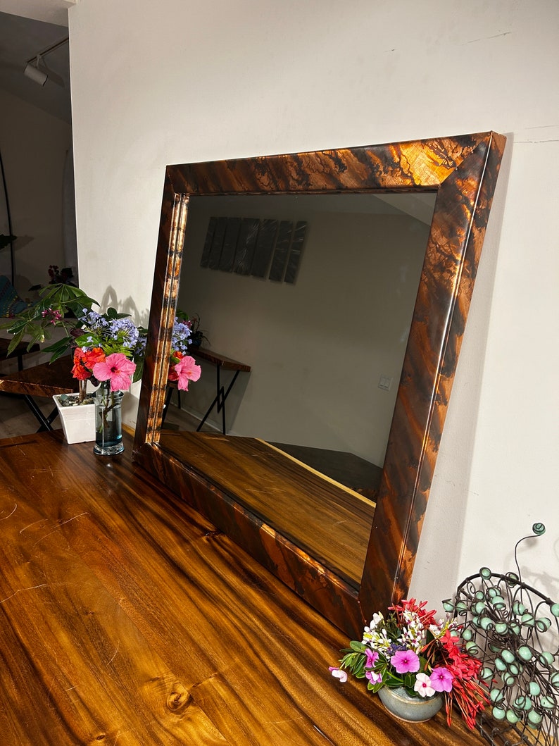 Copper Vanity Mirror, Bathroom Mirror, Copper Wall Mirror, Office Wall Decor, Custom Frame, Farmhouse Decor, Large Wall Mirror, Unique Decor zdjęcie 3