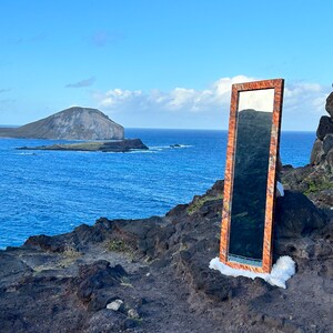 Mirror, full-length mirror, copper mirror,   changing room mirror, modern home decor, gift for her, royal colors, contemporary bathroom