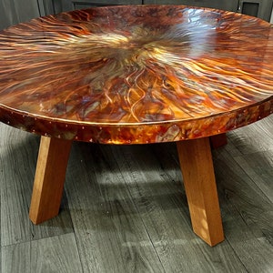 Coffee Table,  Round Copper Table, Contemporary Copper  Table, Modern Copper Table, Unique Copper Table, Hand Made Coffee Table, Round Table