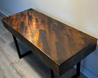 Copper Coffee Table, Copper Side Table, Modern Handmade Bench,  End Table, Accent Table for home or office, Sofa Table,  Lounge Table