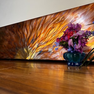 Metal Wall Art, Abstract Wall Art, Modern Wall Art, Copper Wall Hanging, Flame Painted Copper, Wall Decor, Copper Decor, Copper Abstract Art