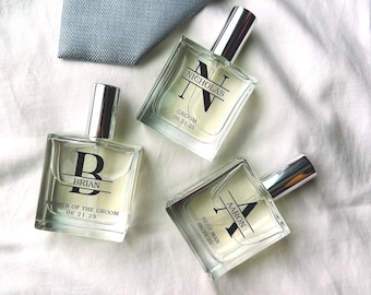 Groomsmen and Wedding Party Gift Set: Signature Craft Cologne in Full Bottle with Personalized Designs