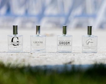 Groom Gift Cologne: unieke trouwdaggeur met gepersonaliseerde bedrukte fles
