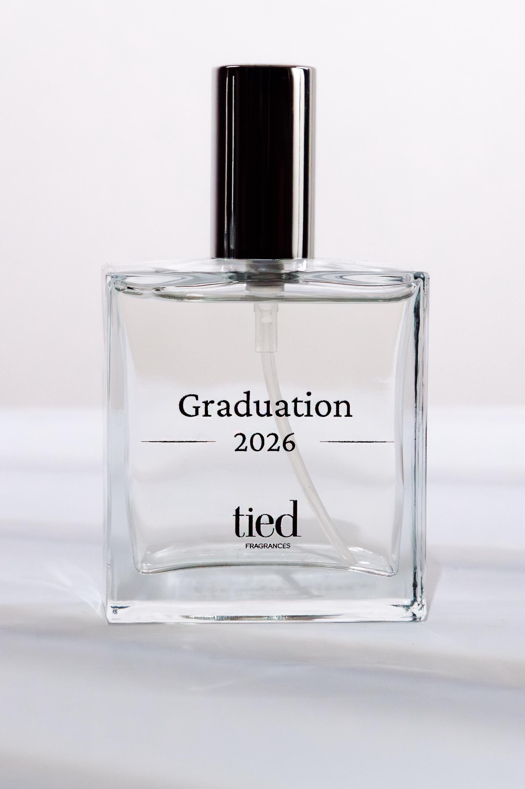 Graduation Cologne Gift For Him Custom Printed Bottle with Signature Scent 50mL Citrus, Aquatic, Lavender, and Amberwood Scent