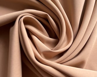 Thick polyester satin. Stretch fabric for sewing. Satin fabric for fitted evening dresses, ball gowns, and accessories.