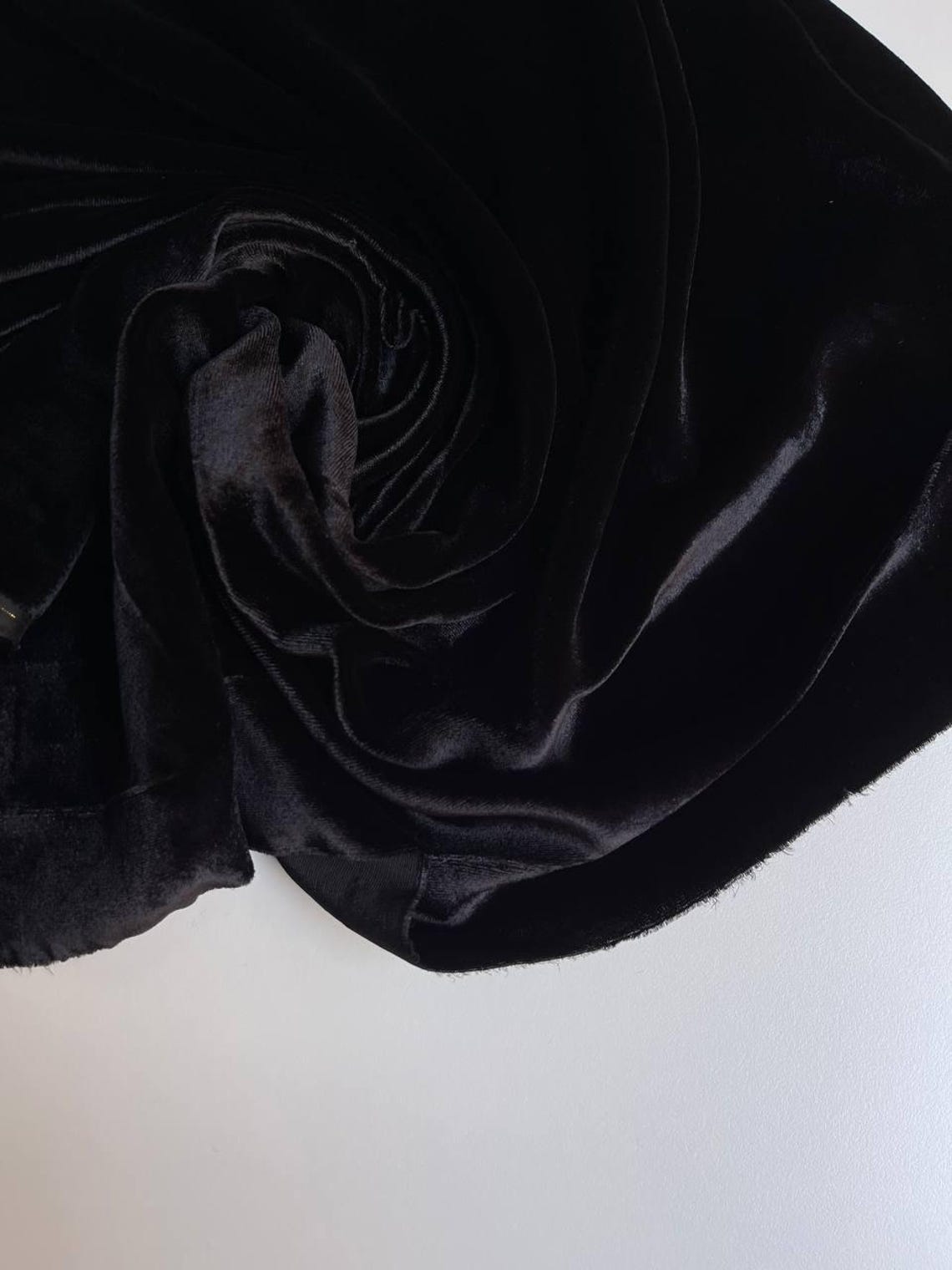 Black Red Silk Velvet Vogue