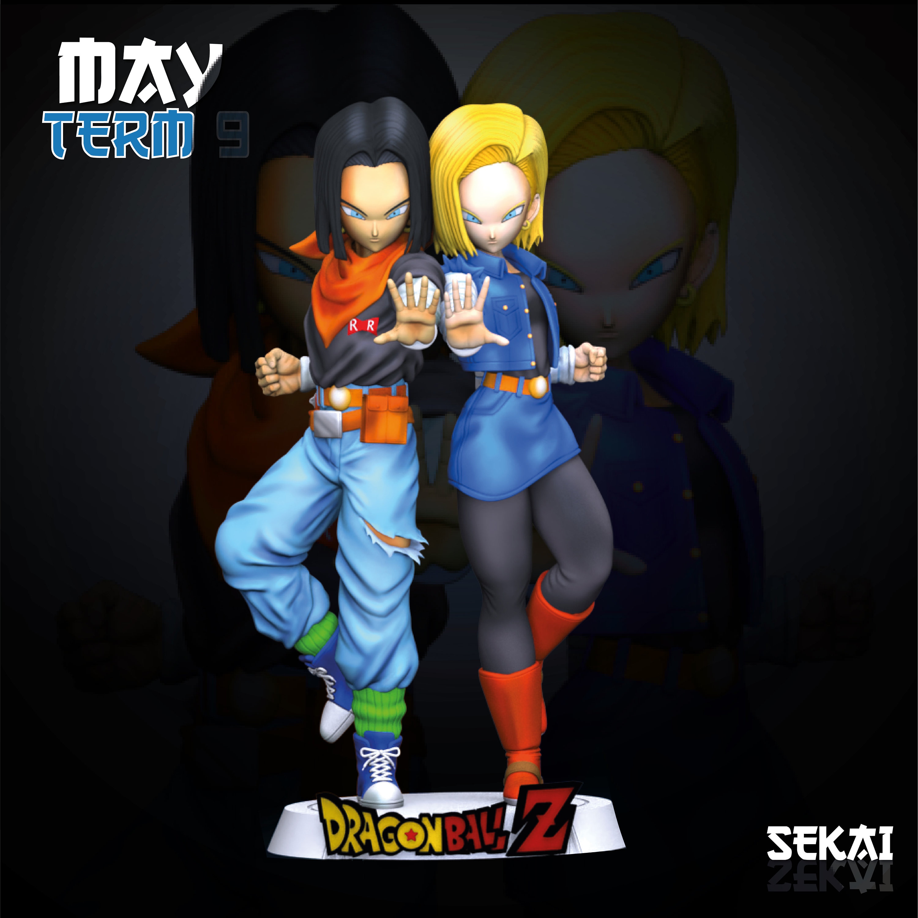 STL file DRAGON BALL Z - ANDROID 17 🐉・3D printing design to