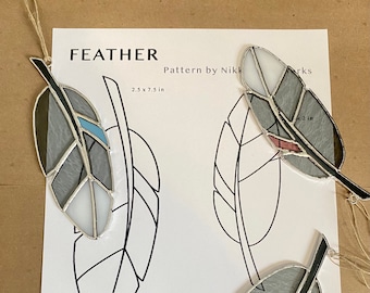 Feather PATTERN | Commercial Pattern | Stained Glass Pattern | Digital Download | PDF