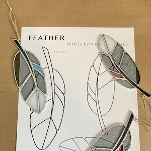 Feather PATTERN | Commercial Pattern | Stained Glass Pattern | Digital Download | PDF