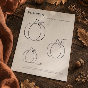 Pumpkin Stained Glass Pattern | Fall Holiday Decor (Digital Download)