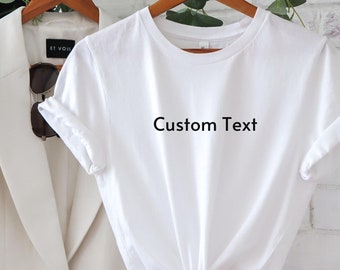 Custom Text T-Shirt, Personalized Name, City, Profession Gift