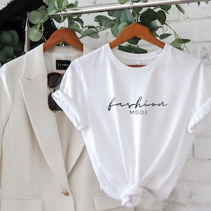 Minimalist Fashion Tee, Fashion Girl Gift, Fashion T-shirt, Birthday Gift For Her, Fashion Clothing, Modern Minimalist, European Fashion