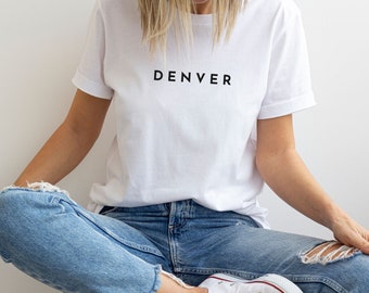 Minimalist Denver City T-Shirt: Soft Cotton Unisex Tee