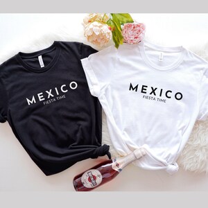 Mexico Vacation Minimalist Shirt, Custom Travel T-shirt, Mexico Family Vacation Tee, Mexico Girls Trip Shirt, Personalized Summer Fiesta Tee