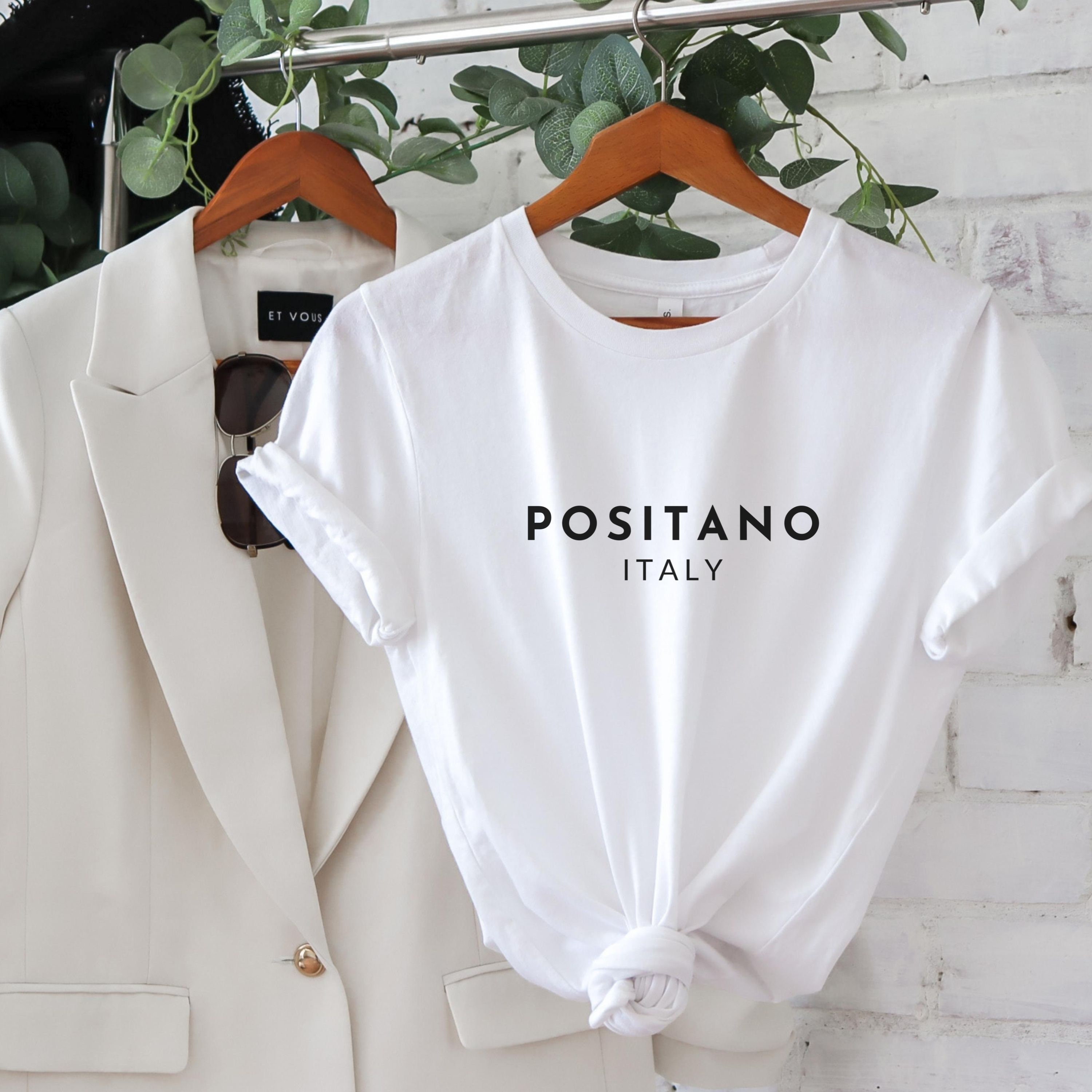 Positano Italy T-Shirt, Soft Cotton Travel Tee