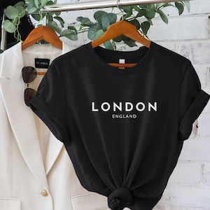 Minimalist London England T-Shirt, Soft Cotton Tee