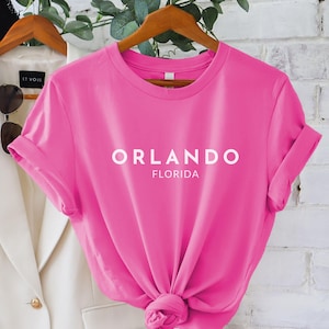 Orlando Florida Travel Shirt, Orlando Family Vacation T-shirt, Travel Lover Gift, Minimalist City Shirt, Theme Parks Tee, Orlando Girls Trip