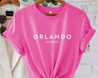 Orlando Florida Travel T-Shirt: Minimalist Family Vacation Tee