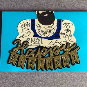 Carte Papa tatoué