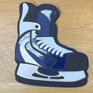 Carte d'anniversaire de patin de hockey