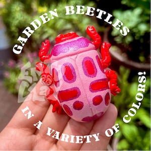 Handmade Beetle Sculpture – Whimsical Bug Art Collectible | Garden Decor