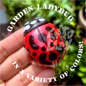 Handmade Ladybug Sculpture – Whimsical Bug Art Collectible | Garden Decor