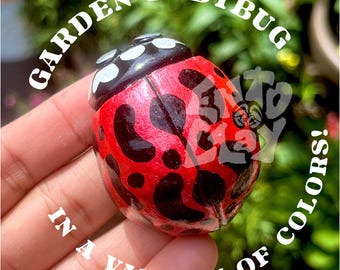 Handmade Ladybug Sculpture – Whimsical Bug Art Collectible | Garden Decor