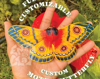 CUSTOM Moth Butterfly Bug Art Insect Model Sculpture Display
