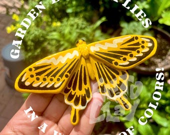 Handmade Swallowtail Butterfly Sculpture – Whimsical Bug Art Collectible | Garden Decor