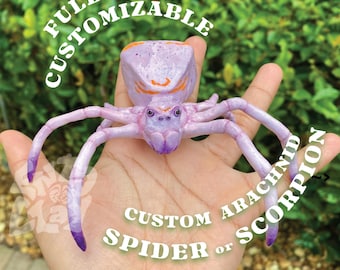 CUSTOM Arachnid Bug Art Scorpion Spider Model Sculpture Display