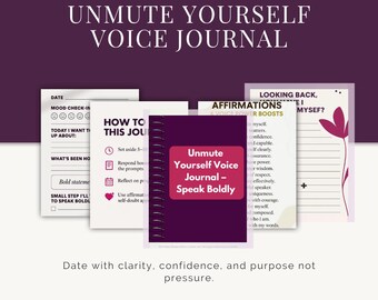 Unmute Yourself Voice Journal | Guided Self-Expression Notebook